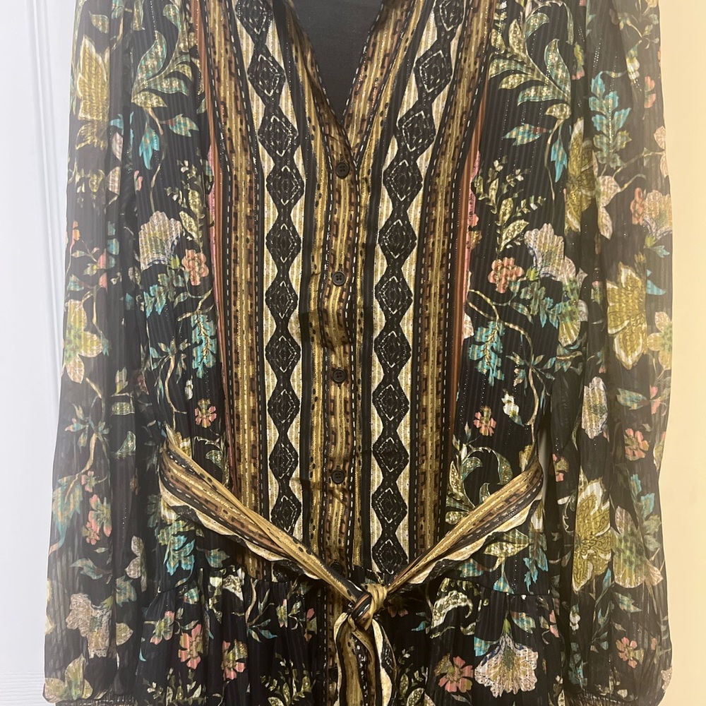 Flying Tomato Black Floral Midi Dress
